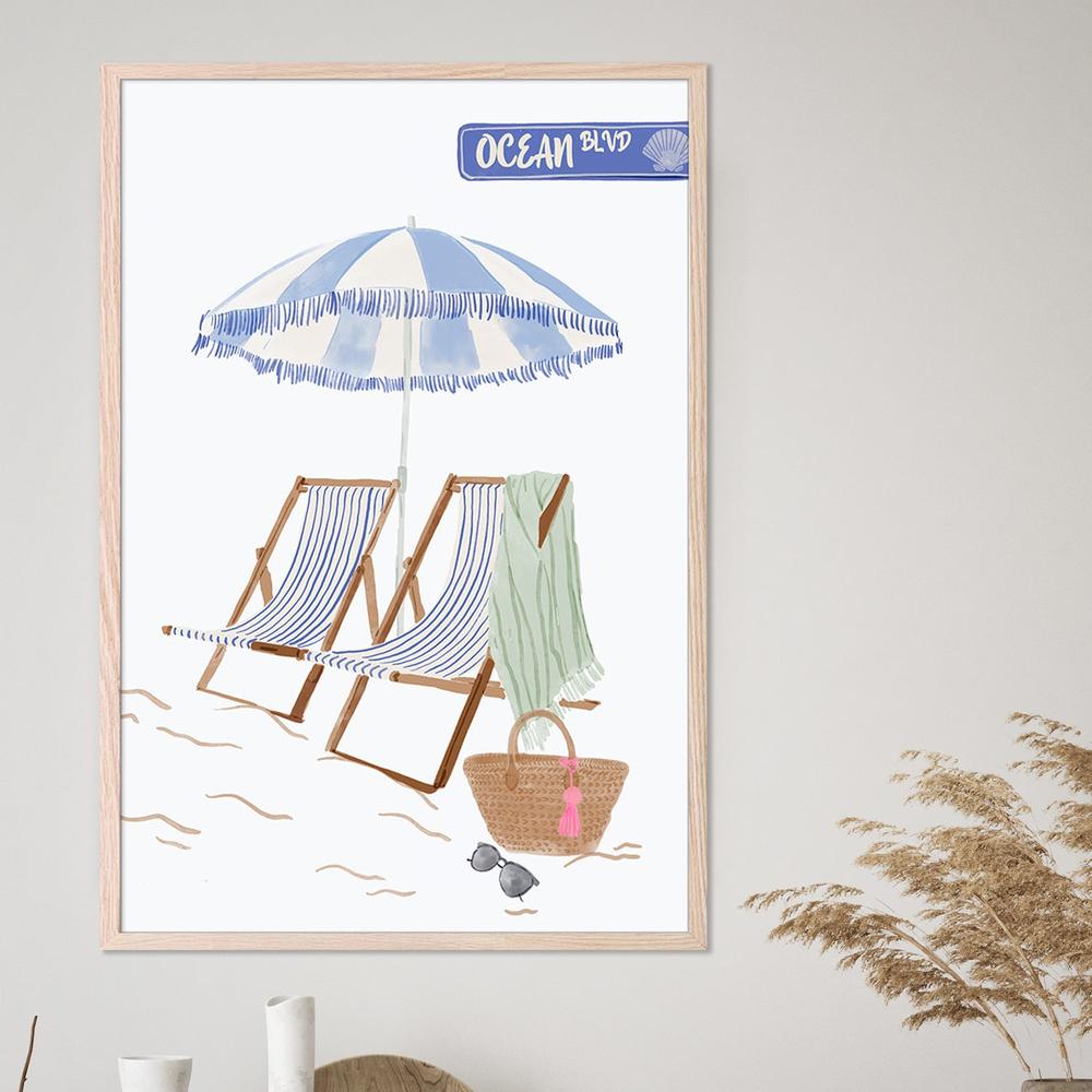 Ocean Boulevard Beach-by-Radhika Modi-wall-art-print-canvas-poster-framed-Gioia