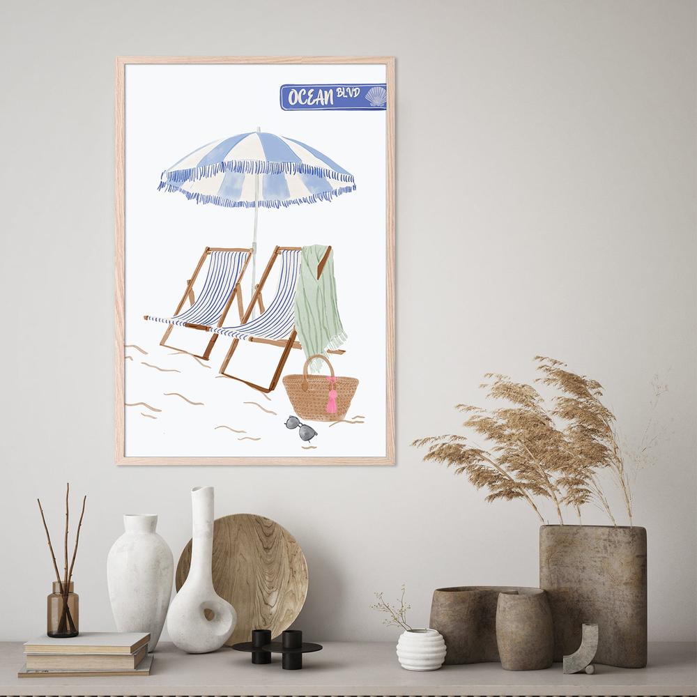 Ocean Boulevard Beach-by-Radhika Modi-wall-art-print-canvas-poster-framed-Gioia
