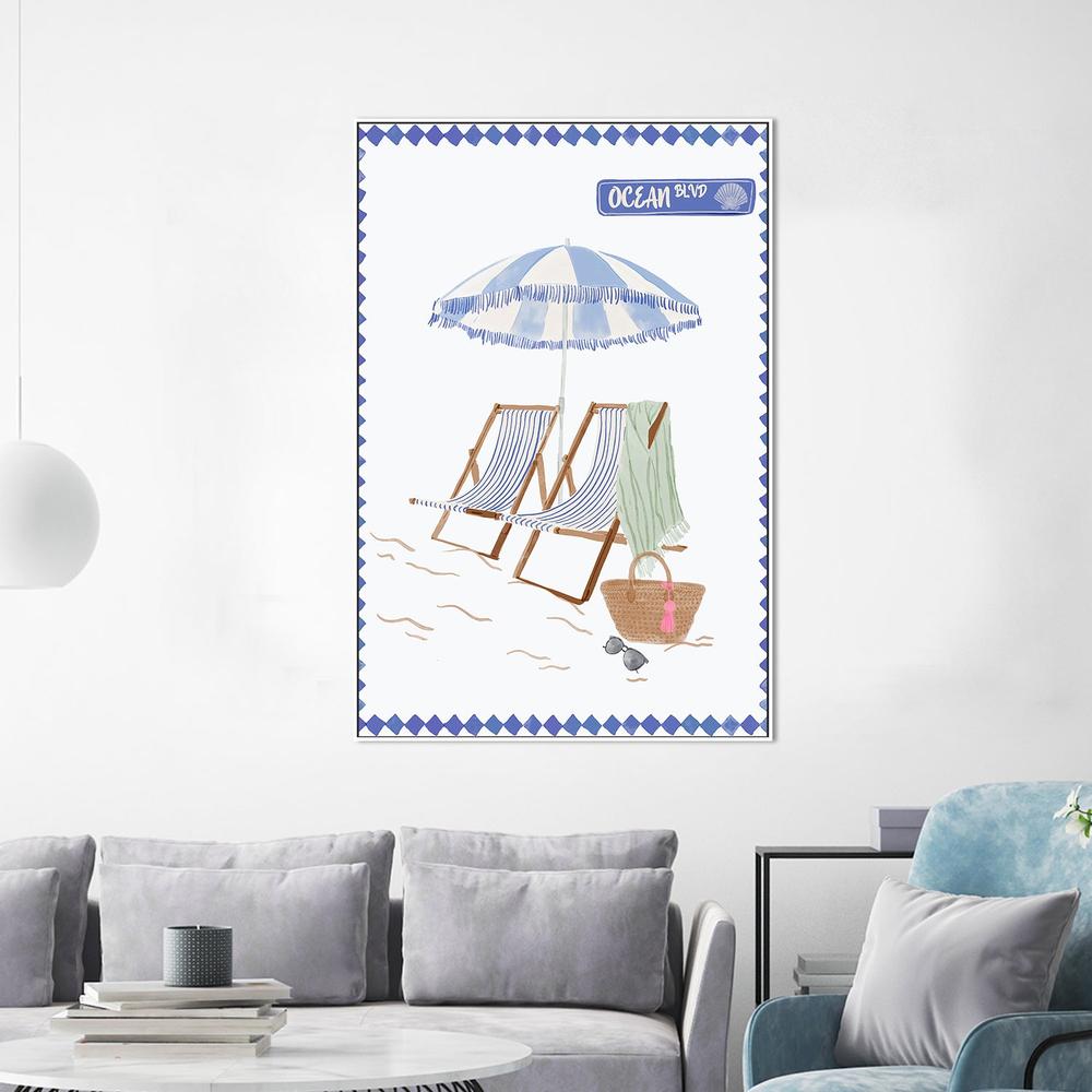 Ocean Boulevard Beach Day-by-Radhika Modi-wall-art-print-canvas-poster-framed-Gioia