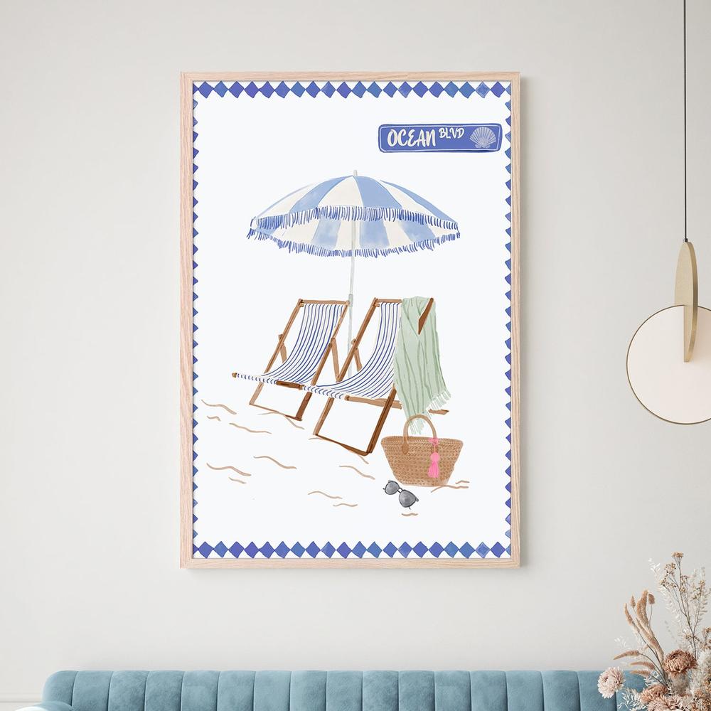 Ocean Boulevard Beach Day-by-Radhika Modi-wall-art-print-canvas-poster-framed-Gioia