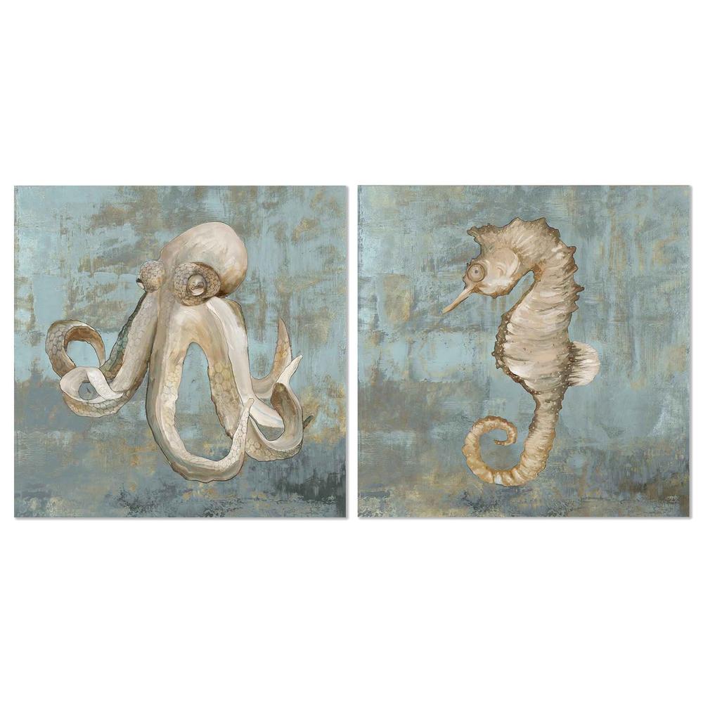Octopus Dance & Seahorse Dance, Set Of 2-by-Jacob Q-wall-art-print-canvas-poster-framed-Gioia