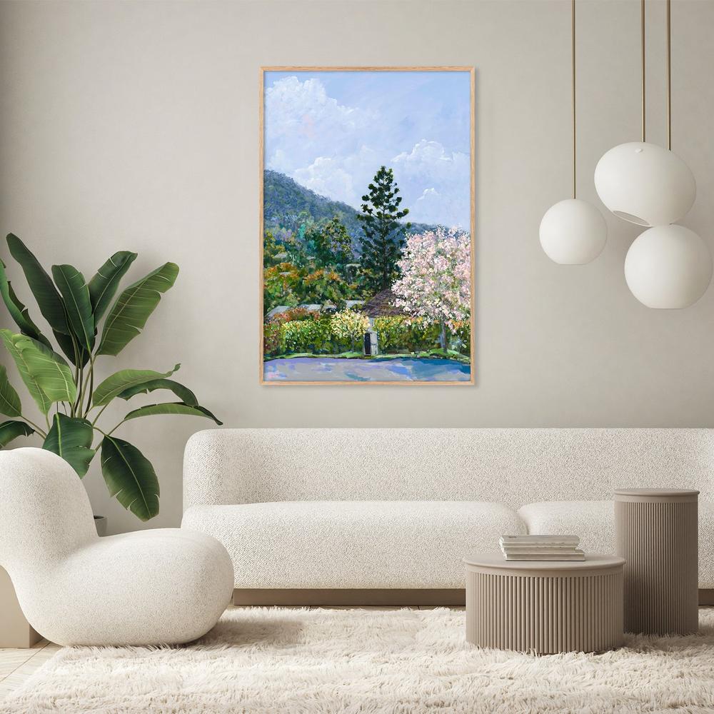 Oleander Drive Ashgrove-by-Meredith Howse-wall-art-print-canvas-poster-framed-Gioia