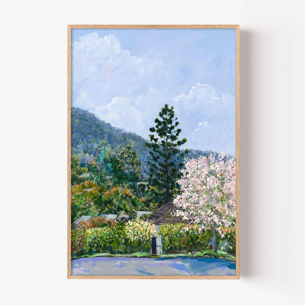 Oleander Drive Ashgrove-by-Meredith Howse-wall-art-print-canvas-poster-framed-Gioia