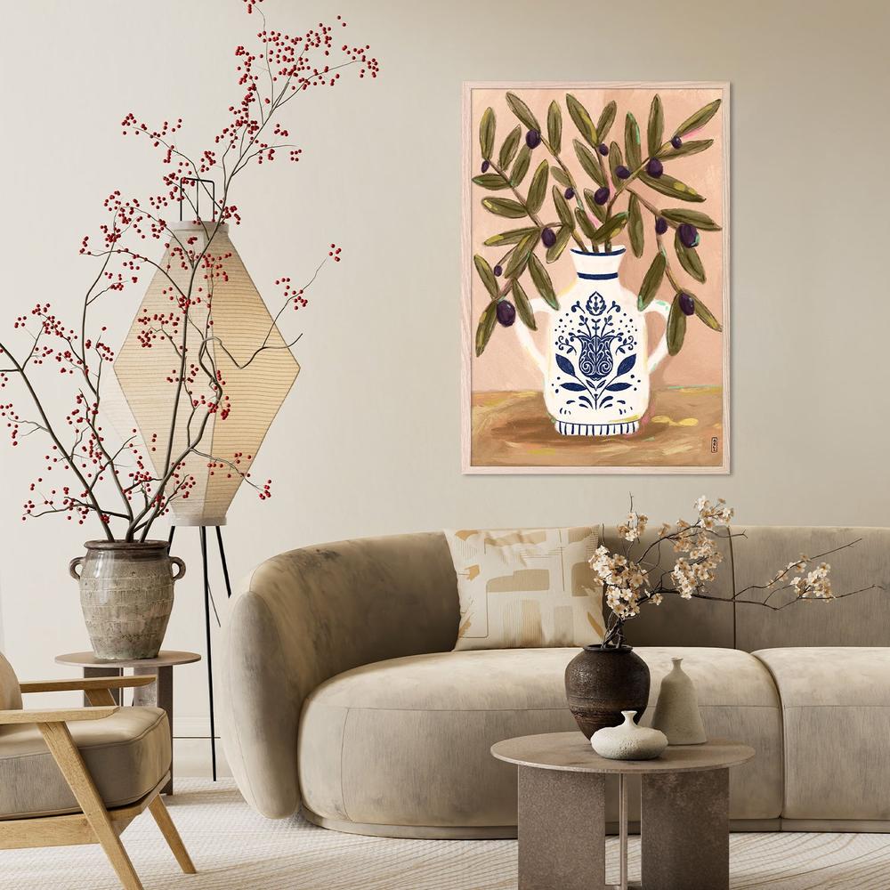 wall-art-print-canvas-poster-framed-Olive Branches In a Pot Painting-8