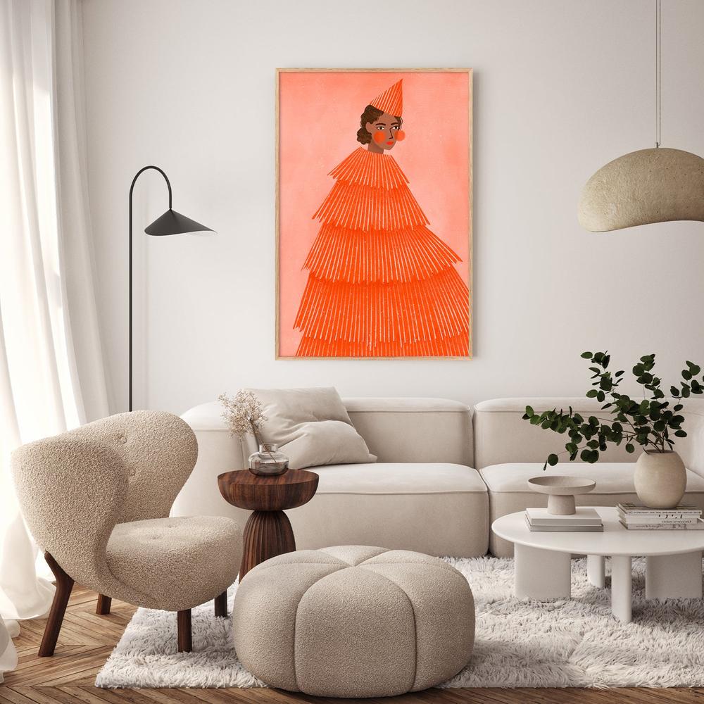 Orange Party Girl-by-Bea Muller-wall-art-print-canvas-poster-framed-Gioia