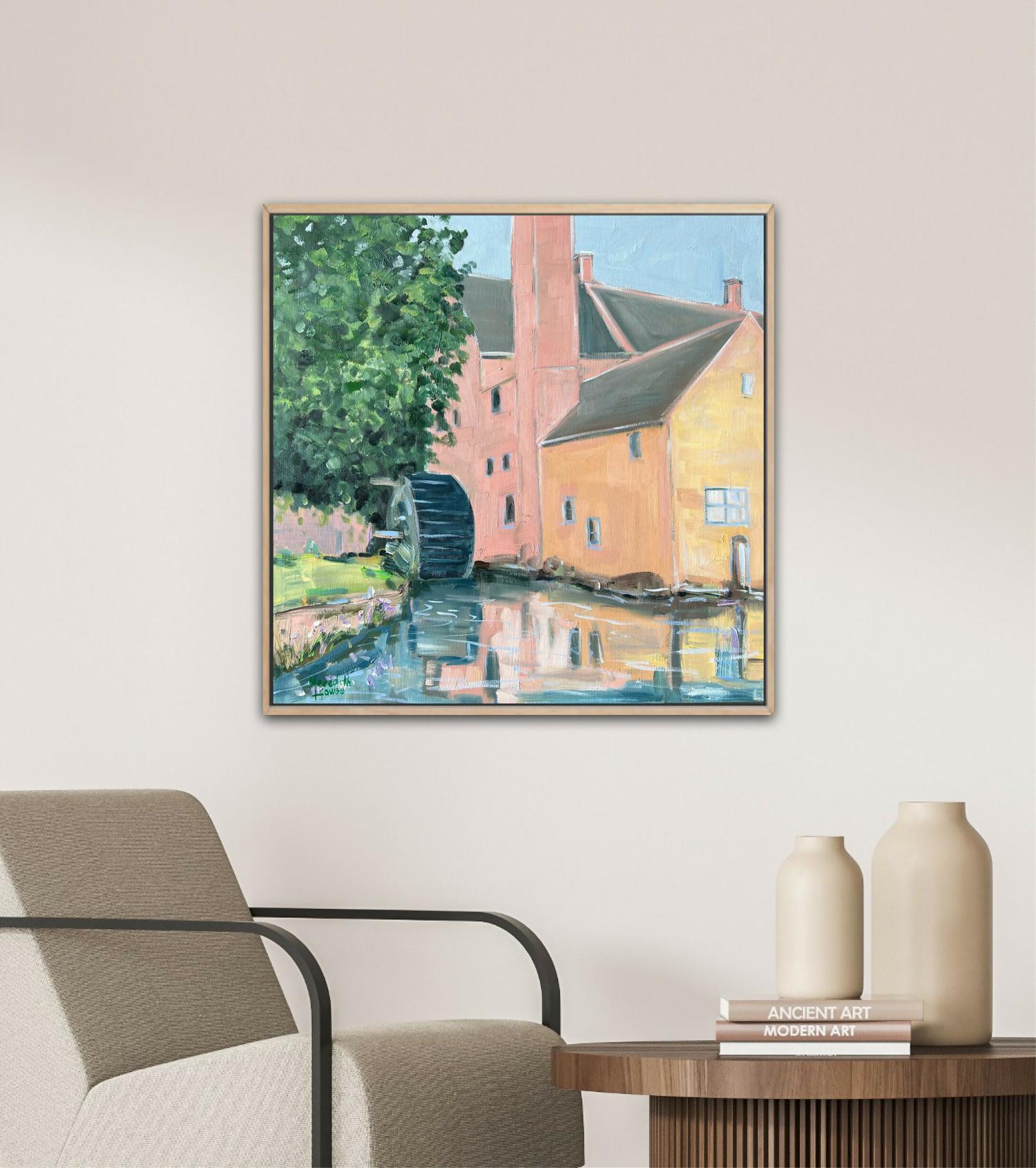 wall-art-print-canvas-poster-framed-The Old Mill, Original Hand-Painted Canvas By Meredith Howse-3