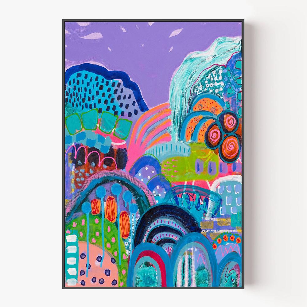 Party under Lavender Skies-by-Lindy Farley-wall-art-print-canvas-poster-framed-Gioia