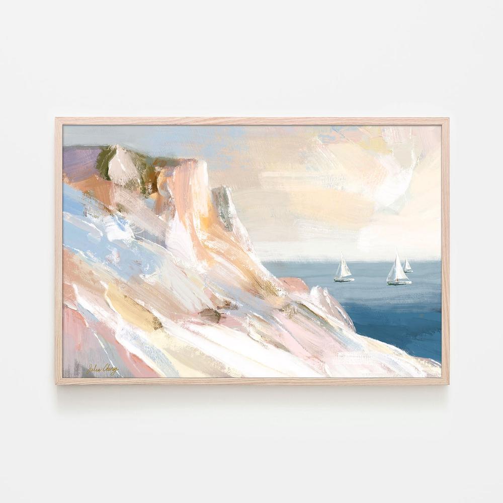 wall-art-print-canvas-poster-framed-Peaceful Coastal Sailboats-6