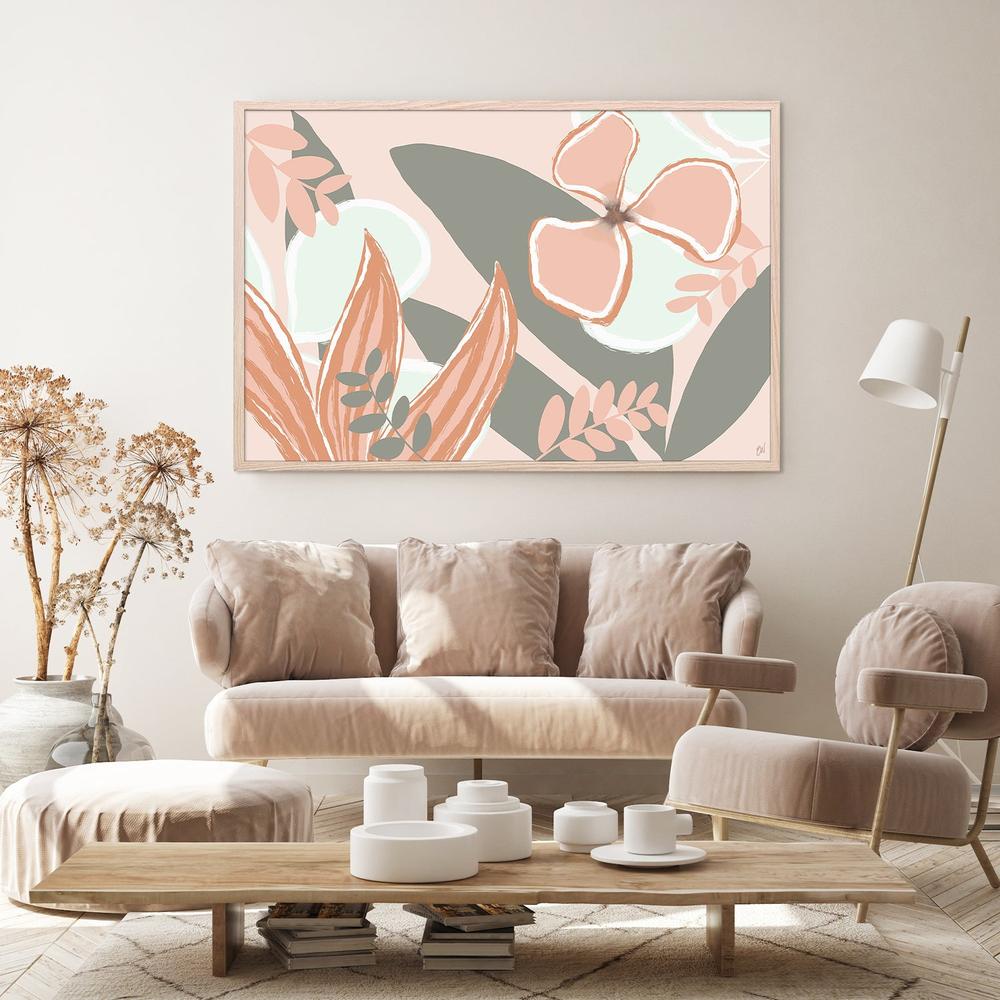 Peach Bloom-by-Carrie Welsh-wall-art-print-canvas-poster-framed-Gioia