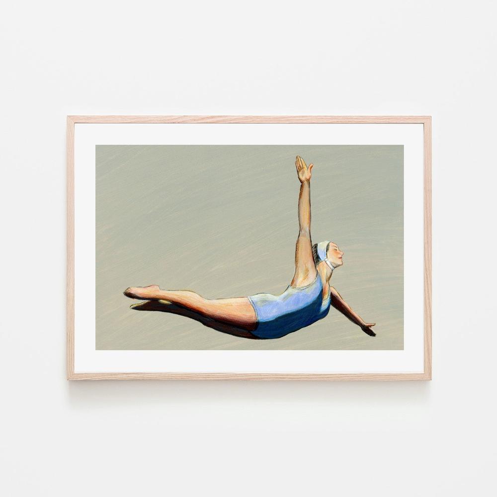 Periwinkle Diver-by-Sarah Morrissette-wall-art-print-canvas-poster-framed-Gioia