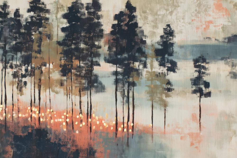 Pine Forest at Twilight-by-Jordão de Abreu-wall-art-print-canvas-poster-framed-Gioia