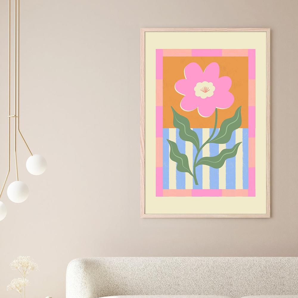 Pink Abstract Flower-by-Melissa Donne-wall-art-print-canvas-poster-framed-Gioia