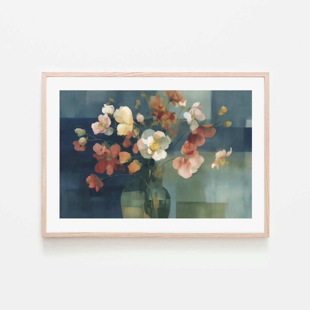 Pink Bouquet in Vase-by-Chromatic Storm Studio-wall-art-print-canvas-poster-framed-Gioia