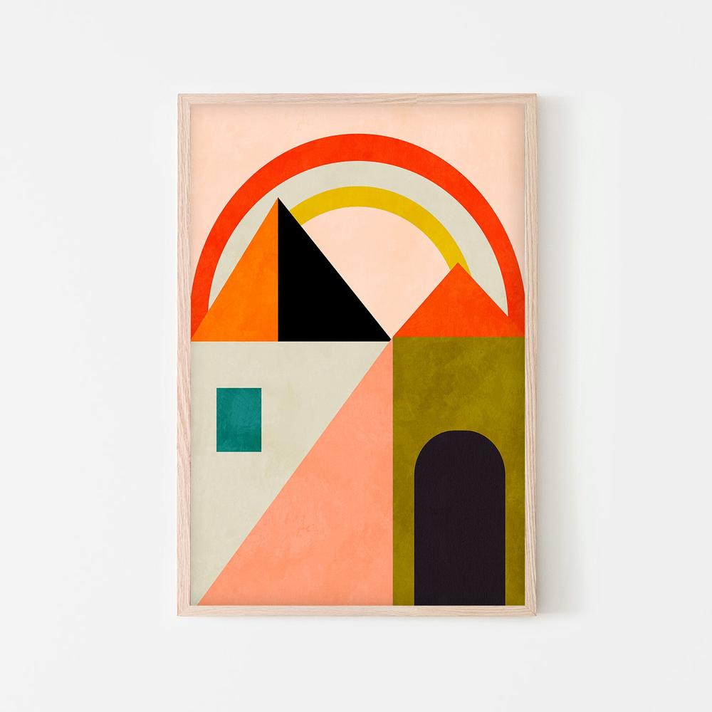 Playing Around Shapes-by-Ana Rut Bre-wall-art-print-canvas-poster-framed-Gioia