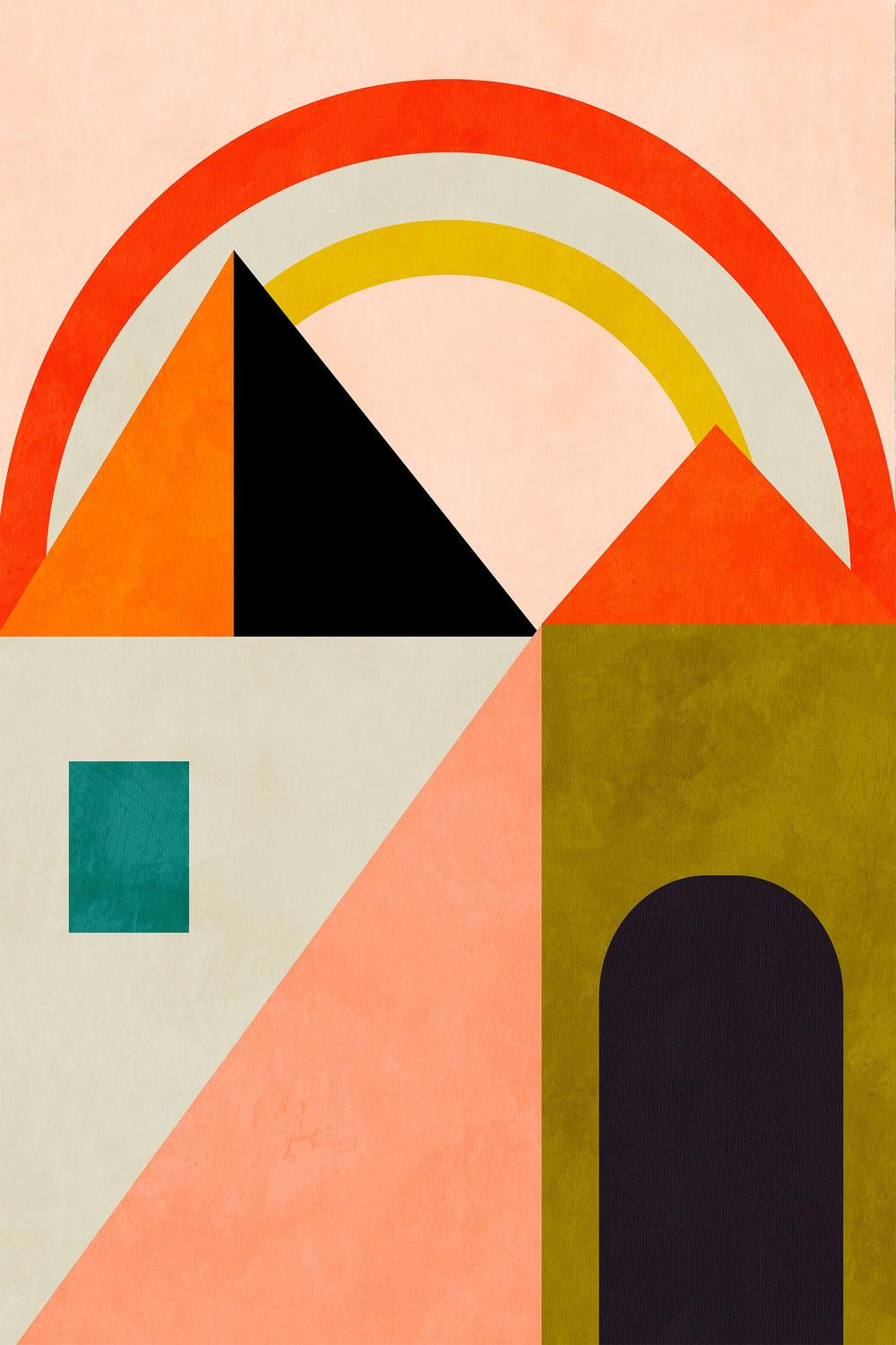 Playing Around Shapes-by-Ana Rut Bre-wall-art-print-canvas-poster-framed-Gioia