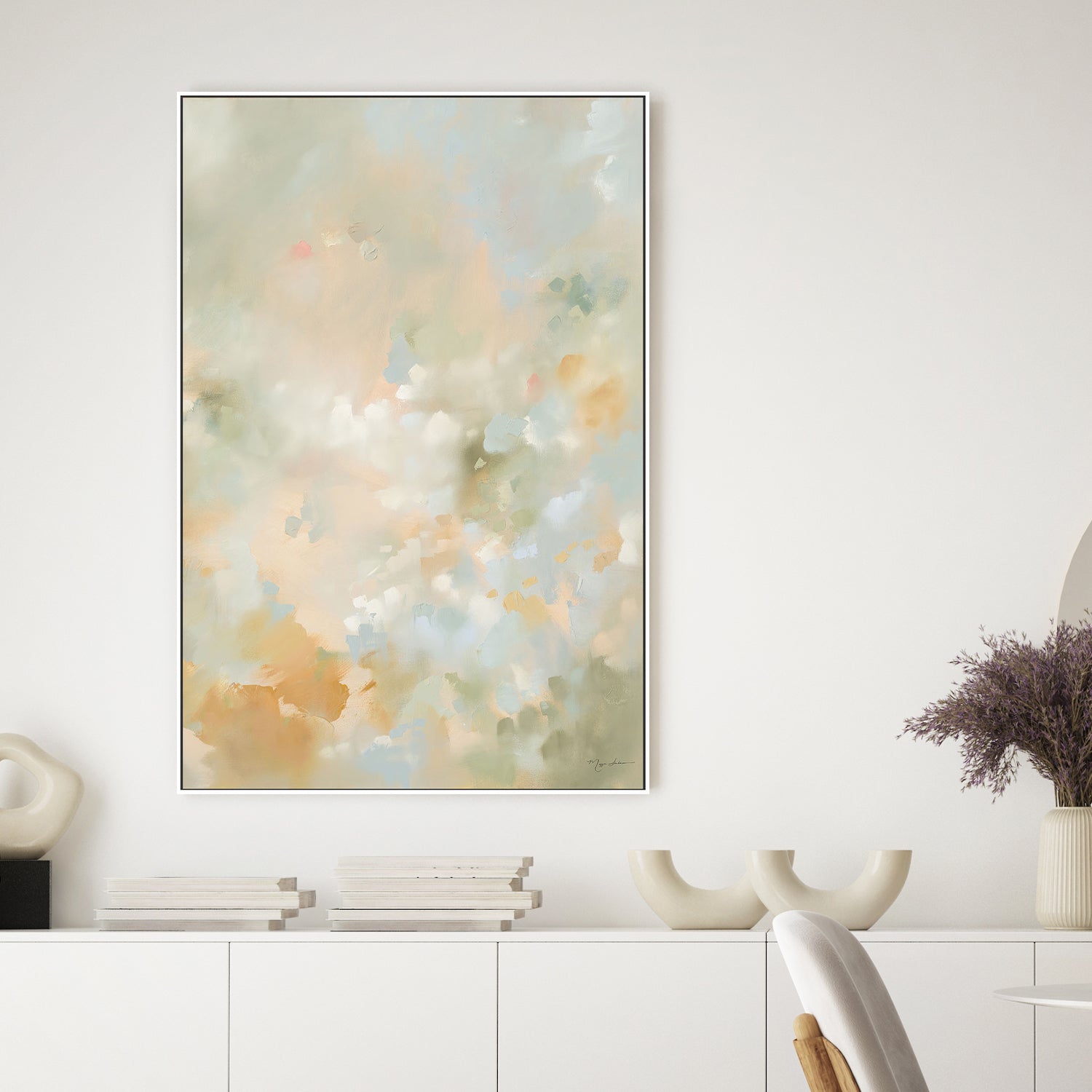 Powder Blue Bouquet-by-Maggie Sackmann-wall-art-print-canvas-poster-framed-Gioia