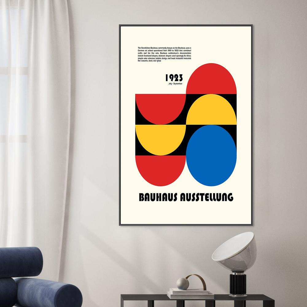 Primary Colors Bauhaus Abstract-by-Retrodrome-wall-art-print-canvas-poster-framed-Gioia