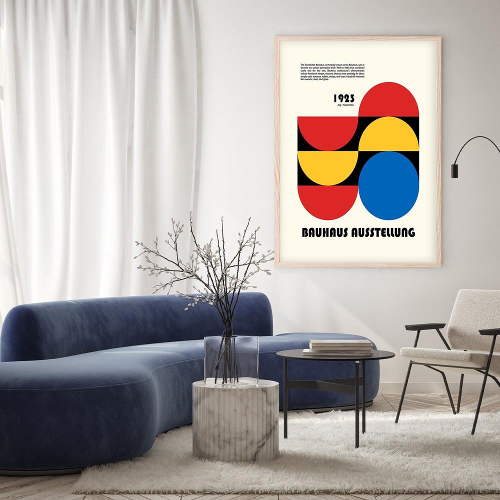 Primary Colors Bauhaus Abstract-by-Retrodrome-wall-art-print-canvas-poster-framed-Gioia
