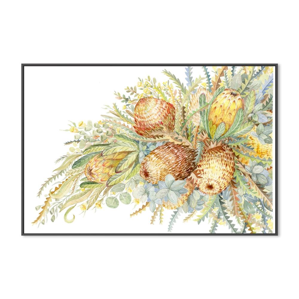 Protea & Banksia - Neutral Tones-by-Jessie Mitchelson-wall-art-print-canvas-poster-framed-Gioia