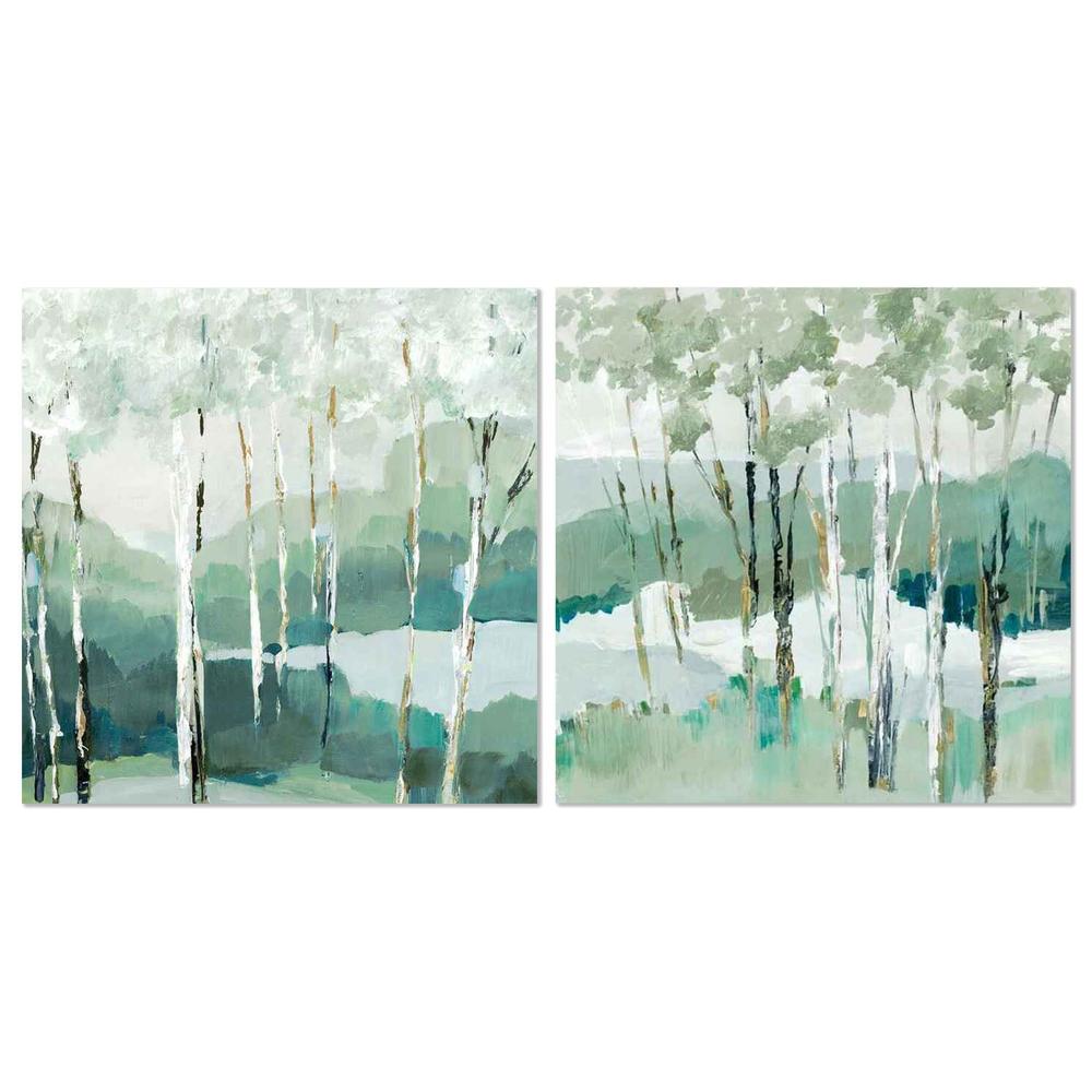Quiet Birch Forest & Quiet Birch Forest I , Set Of 2-by-Lera-wall-art-print-canvas-poster-framed-Gioia
