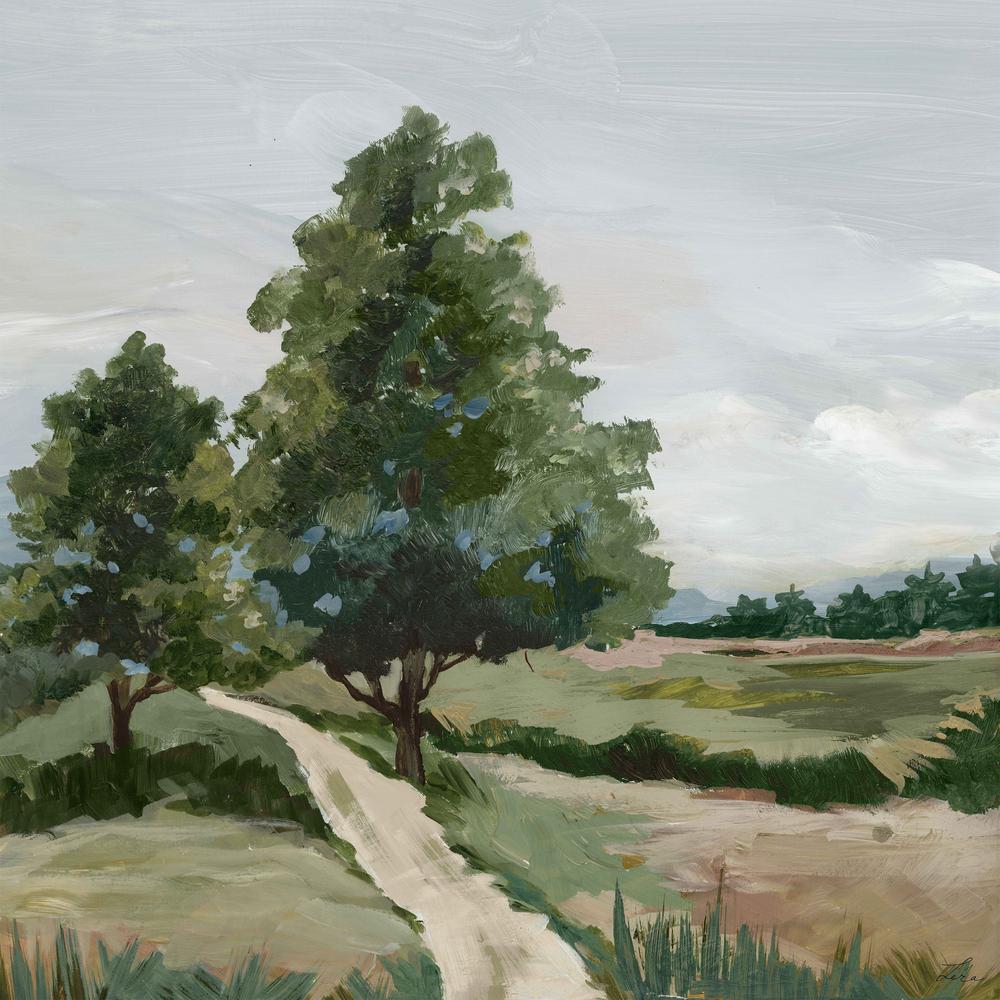 Quiet Path Through Open Fields & Gentle Hills Under Cloudy Skies, Set Of 2-by-Lera-wall-art-print-canvas-poster-framed-Gioia