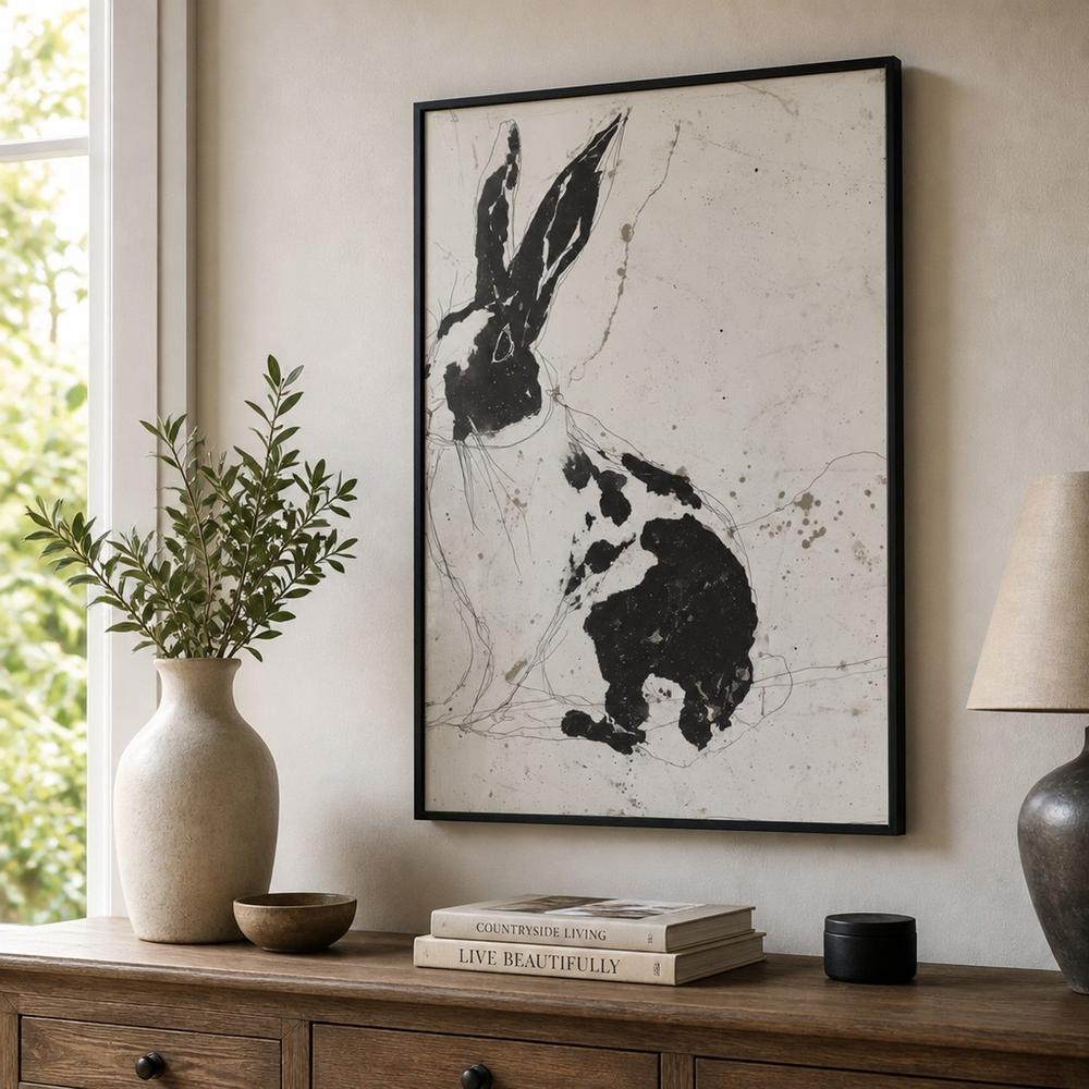 Rabbit Lines II-by-Chromatic Storm Studio-wall-art-print-canvas-poster-framed-Gioia