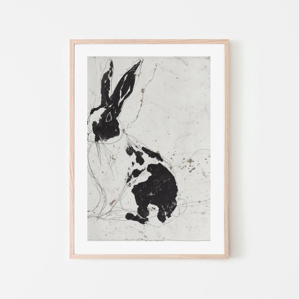 Rabbit Lines II-by-Chromatic Storm Studio-wall-art-print-canvas-poster-framed-Gioia