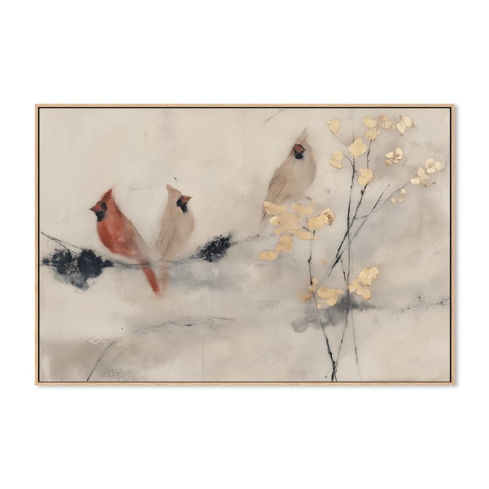 Red Cardinal Pair Branches-by-Chromatic Storm Studio-wall-art-print-canvas-poster-framed-Gioia