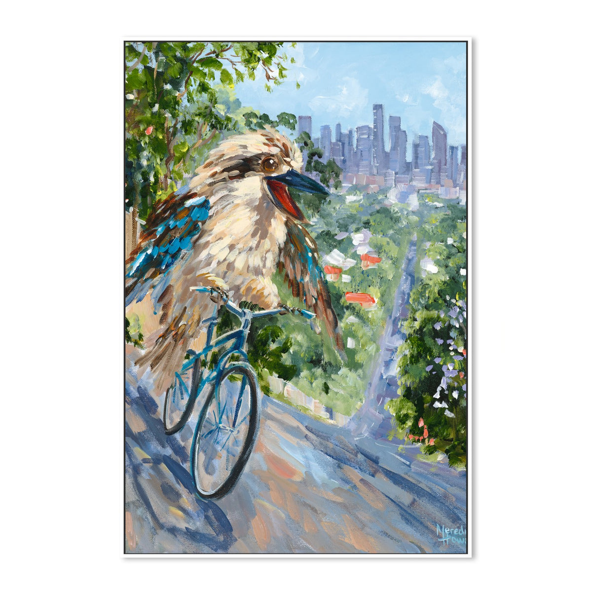 Red Hill Kookaburra-by-Meredith Howse-wall-art-print-canvas-poster-framed-Gioia