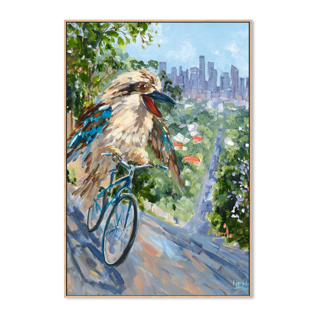 Red Hill Kookaburra-by-Meredith Howse-wall-art-print-canvas-poster-framed-Gioia