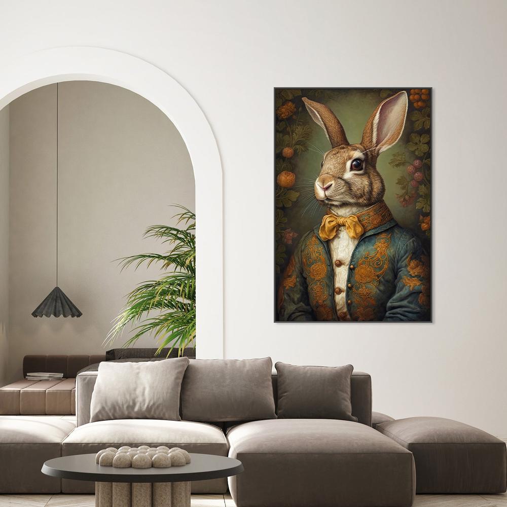 Regal Rabbit Portrait-by-Treechild-wall-art-print-canvas-poster-framed-Gioia