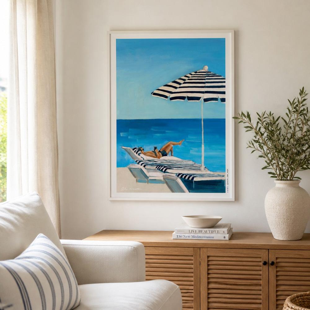 Relaxing Beach Day-by-Alex Nereuta-wall-art-print-canvas-poster-framed-Gioia