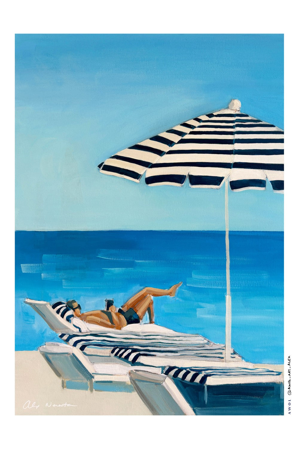 Relaxing Beach Day-by-Alex Nereuta-wall-art-print-canvas-poster-framed-Gioia