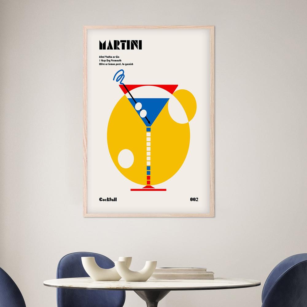Retro Martini Cocktail-by-Retrodrome-wall-art-print-canvas-poster-framed-Gioia