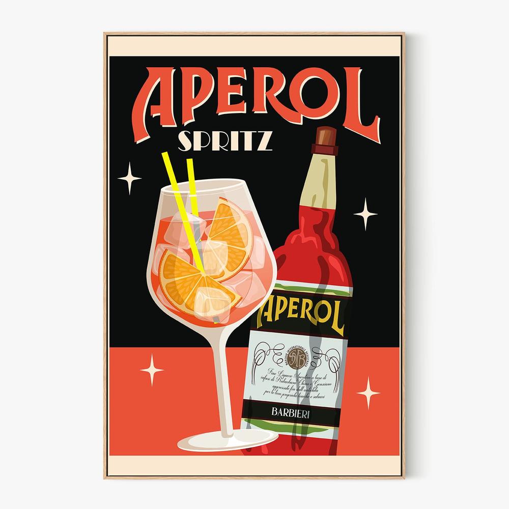 Retro Orange Cocktail-by-WallChart Art Studio-wall-art-print-canvas-poster-framed-Gioia