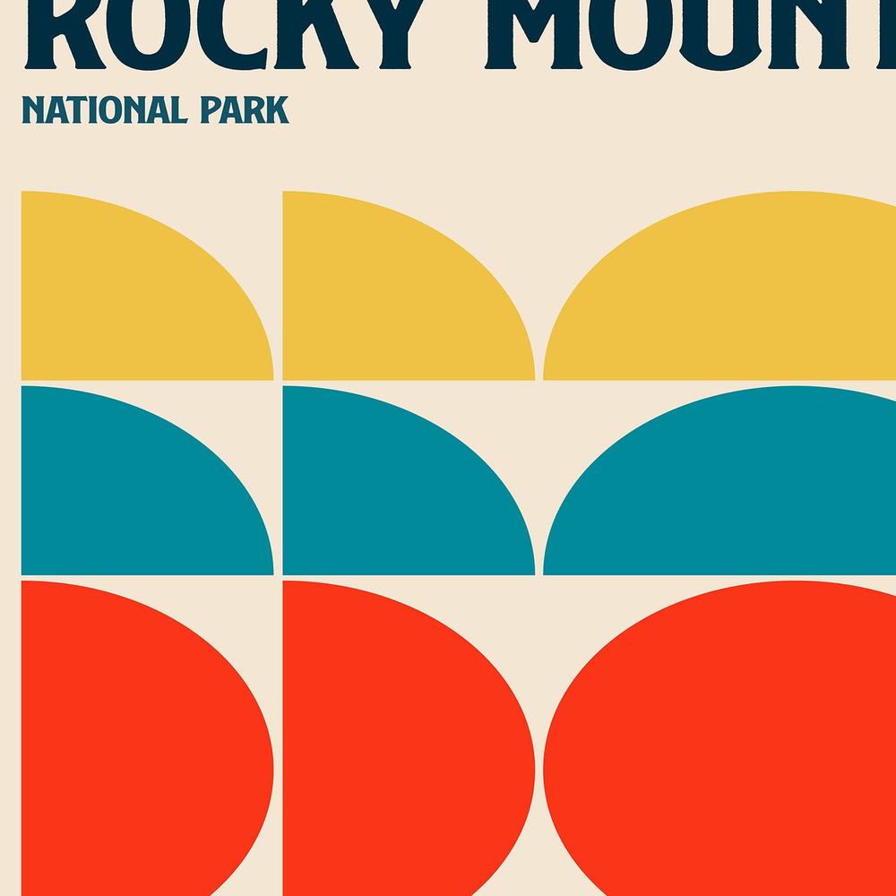 Retro Rocky Mountains-by-Retrodrome-wall-art-print-canvas-poster-framed-Gioia