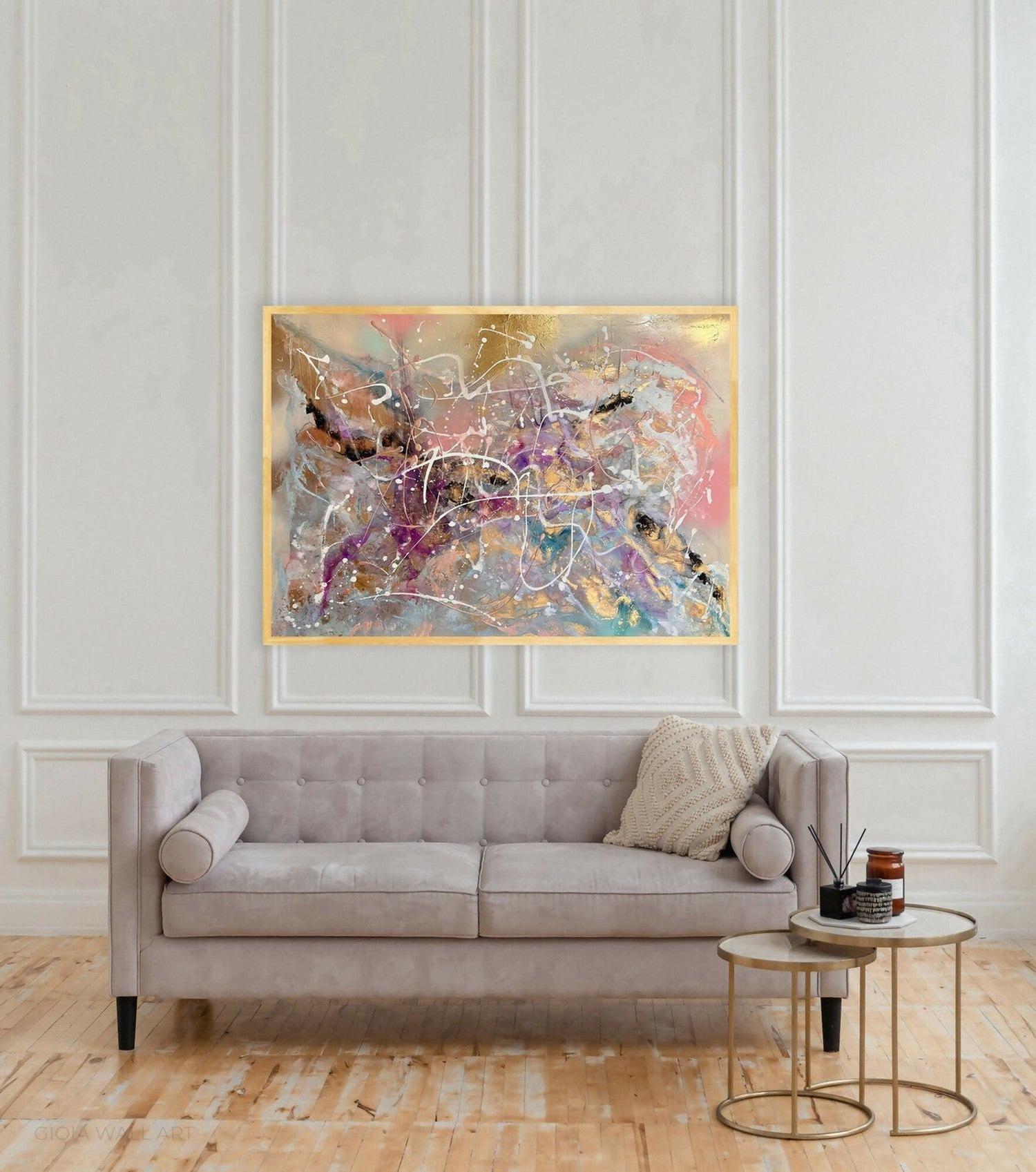 Celestial Symphony Mixed Media On Canvas 76X101.6Cm By Lori Burke Original Artwork