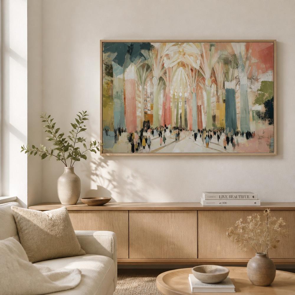 Sagrada Familia Interior-by-Chromatic Storm Studio-wall-art-print-canvas-poster-framed-Gioia