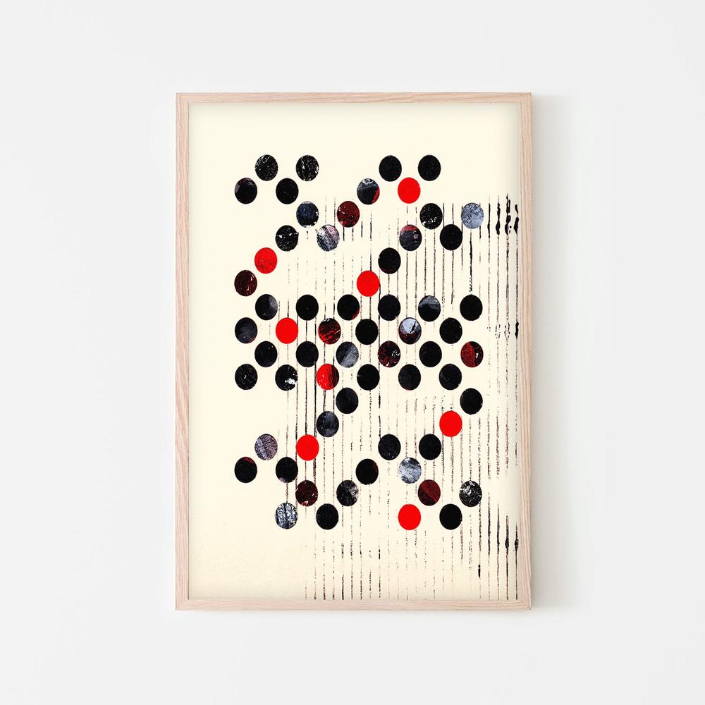 Scattered Circles Pattern-by-Petr Strnad-wall-art-print-canvas-poster-framed-Gioia
