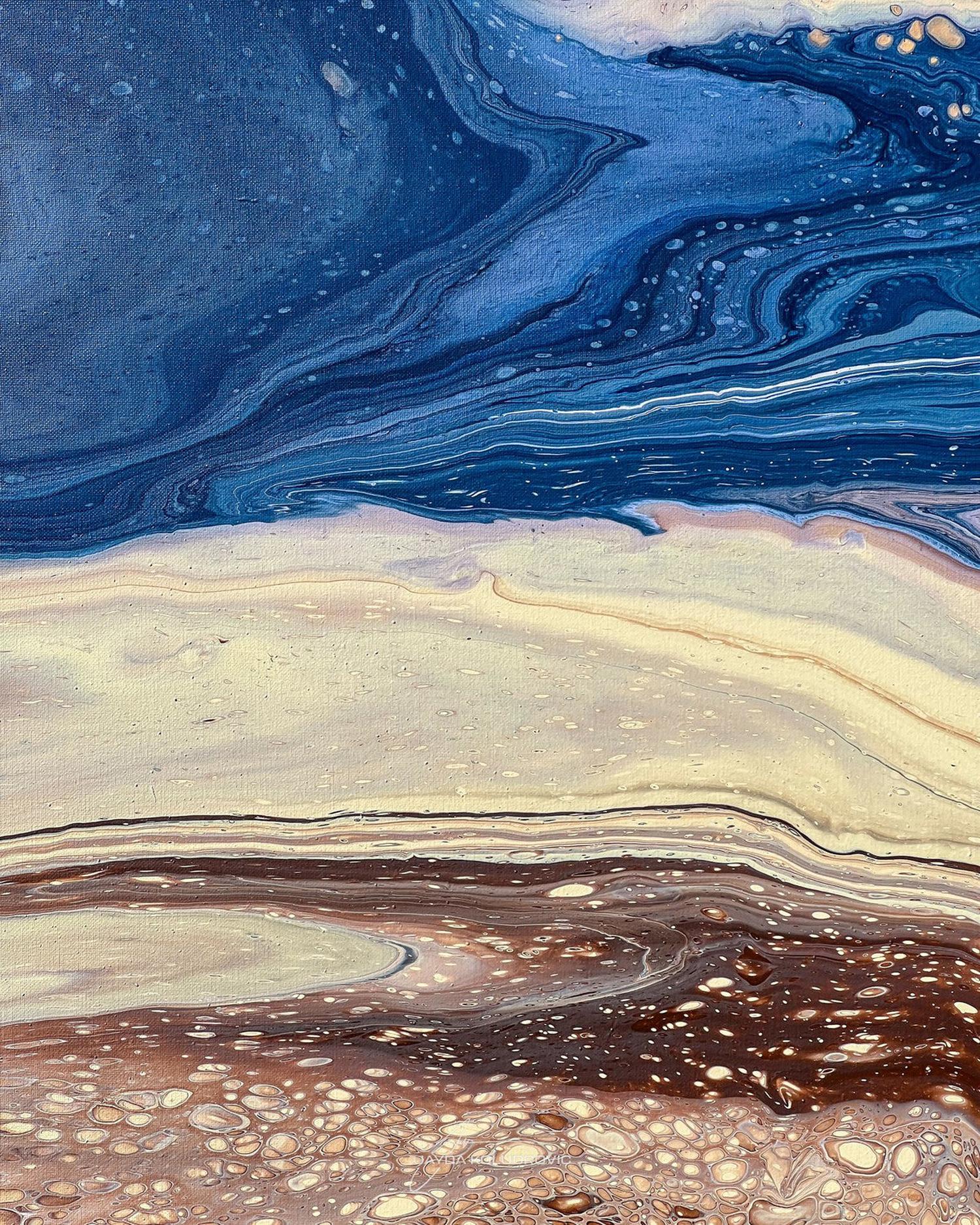 Sahara Whispers, Original Mixed Media By Jayda Koludrovic