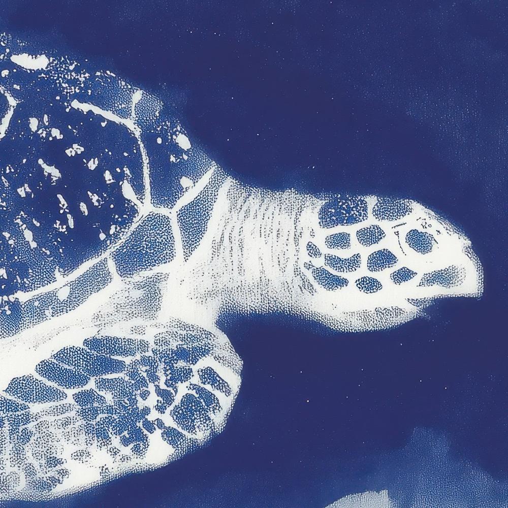 Sea Turtle Over Open Ocean-by-Chromatic Storm Studio-wall-art-print-canvas-poster-framed-Gioia