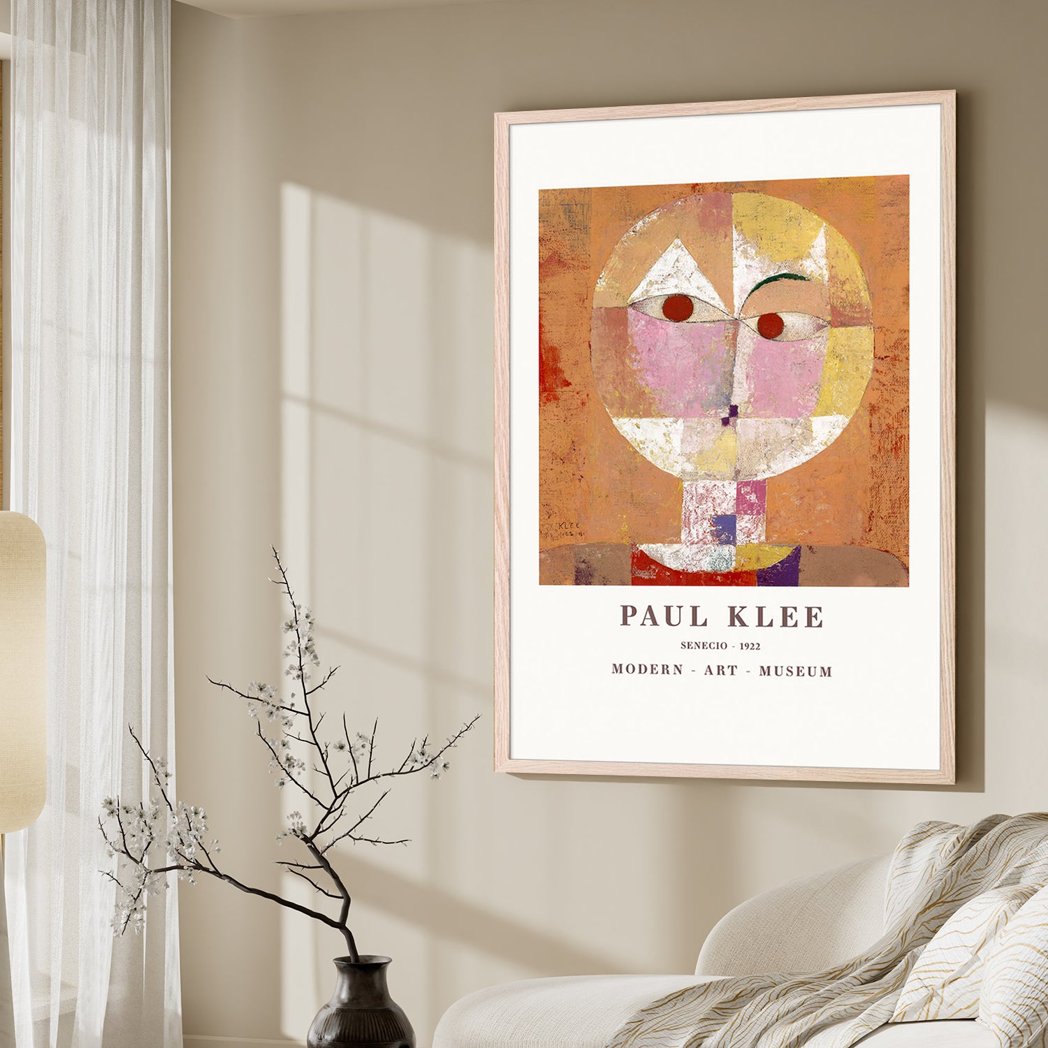 Senecio Baldgreis 1922-by-Paul Klee-wall-art-print-canvas-poster-framed-Gioia