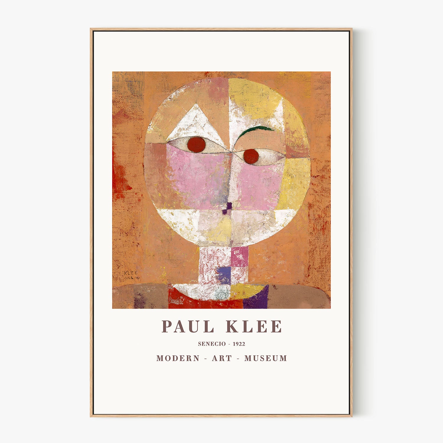 Senecio Baldgreis 1922-by-Paul Klee-wall-art-print-canvas-poster-framed-Gioia
