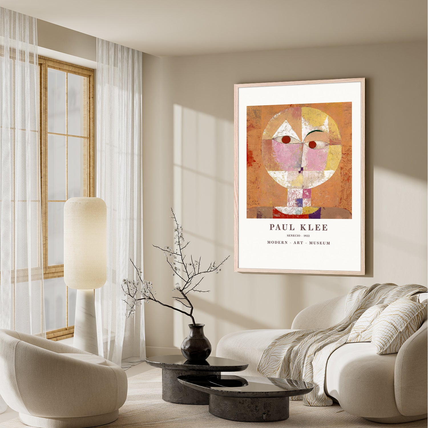 Senecio Baldgreis 1922-by-Paul Klee-wall-art-print-canvas-poster-framed-Gioia