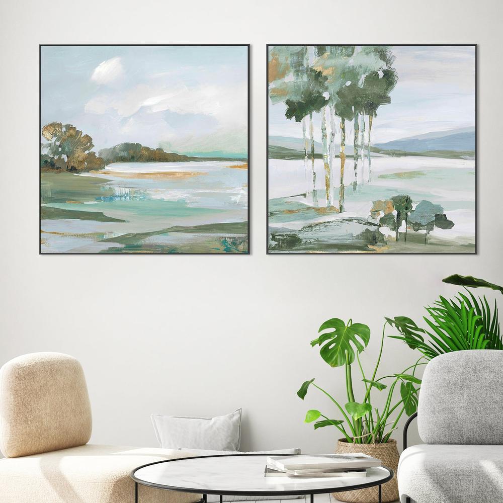 Serene Blue, Style A & B, Set Of 2-by-Lera-wall-art-print-canvas-poster-framed-Gioia