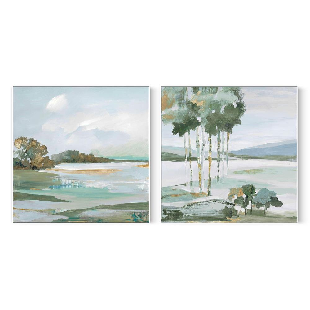 Serene Blue, Style A & B, Set Of 2-by-Lera-wall-art-print-canvas-poster-framed-Gioia