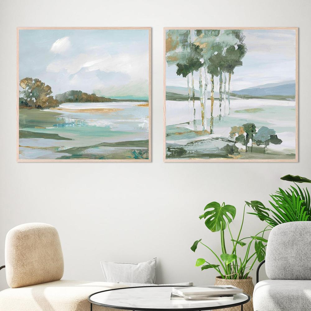 Serene Blue, Style A & B, Set Of 2-by-Lera-wall-art-print-canvas-poster-framed-Gioia
