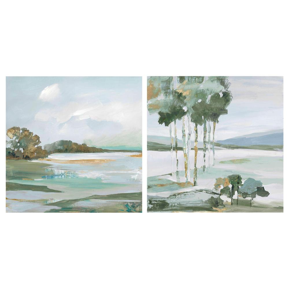 Serene Blue, Style A & B, Set Of 2-by-Lera-wall-art-print-canvas-poster-framed-Gioia