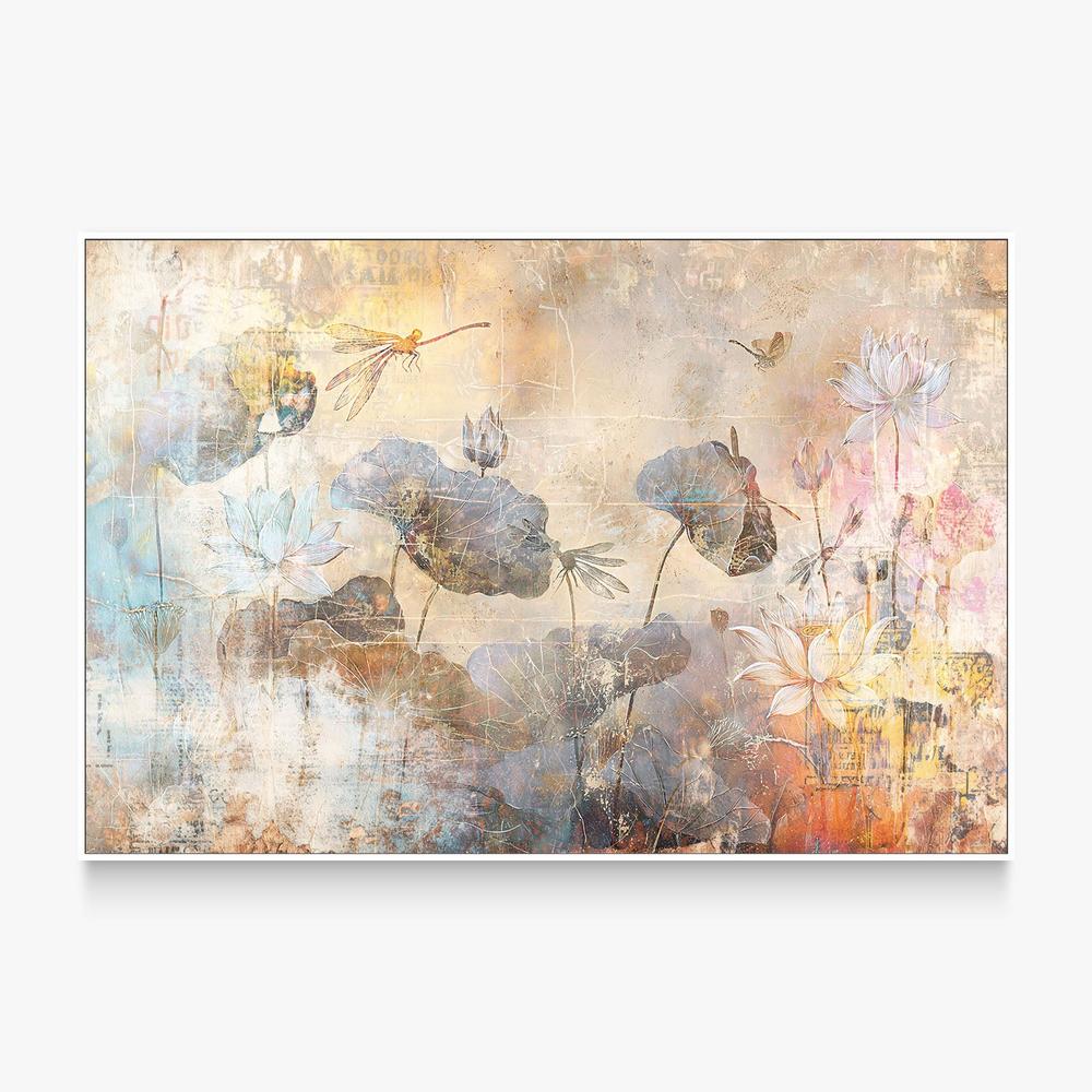 Serene Lotus Dragonfly-by-Rafal Kulik-wall-art-print-canvas-poster-framed-Gioia