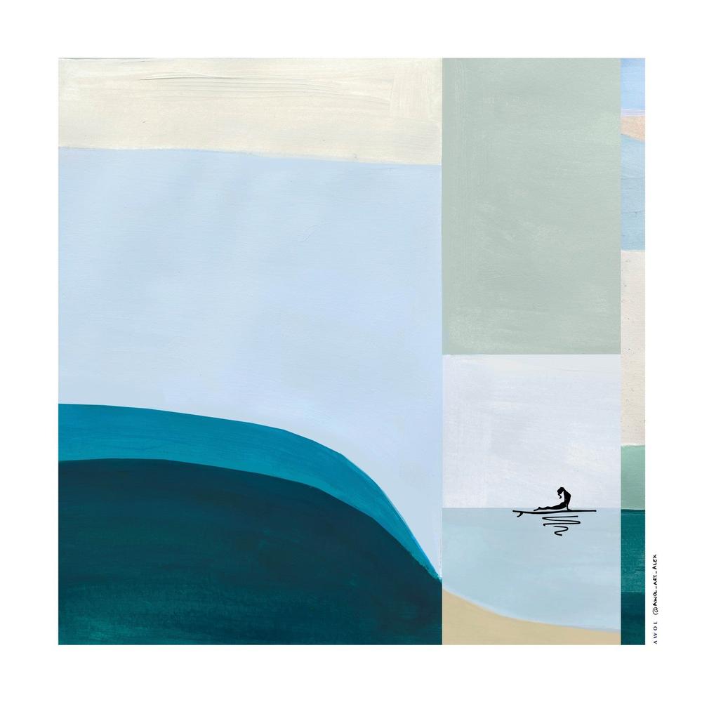 Serene Ocean Paddleboard-by-Alex Nereuta-wall-art-print-canvas-poster-framed-Gioia